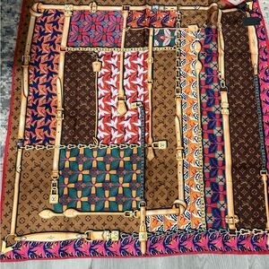 Luxury Inspired Multicolor Patterned Scarf